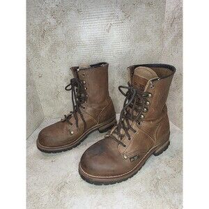 Ad Tec Work Boots Mens Sz 7M Brown Oil Tanned Leather Water Resistant 1427 Shoes